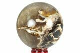 Polished Black Opal Sphere - Madagascar #225146-2